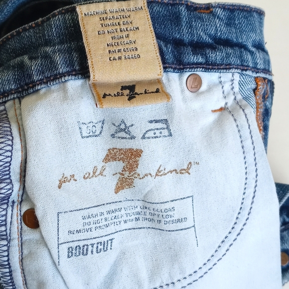 Gorgeous 7 for All Mankind Low Rise Bootcut Denim Jeans 27 (Medium Wash Blue) - Picture 14 of 16